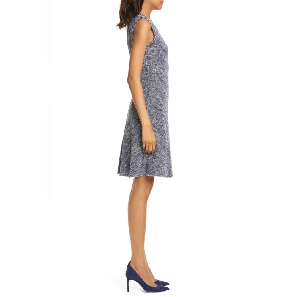 Rebecca Taylor Navy Blue Tweed A-line Dress - Picture 9 of 13